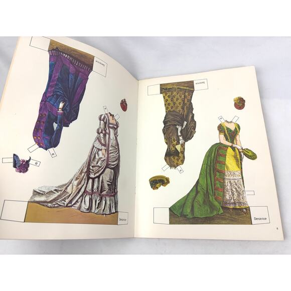 VTG Victorian Fashion Paper Dolls From Harper’s Bazar 1867-1898 Book 1970s Uncut - Picture 3 of 12